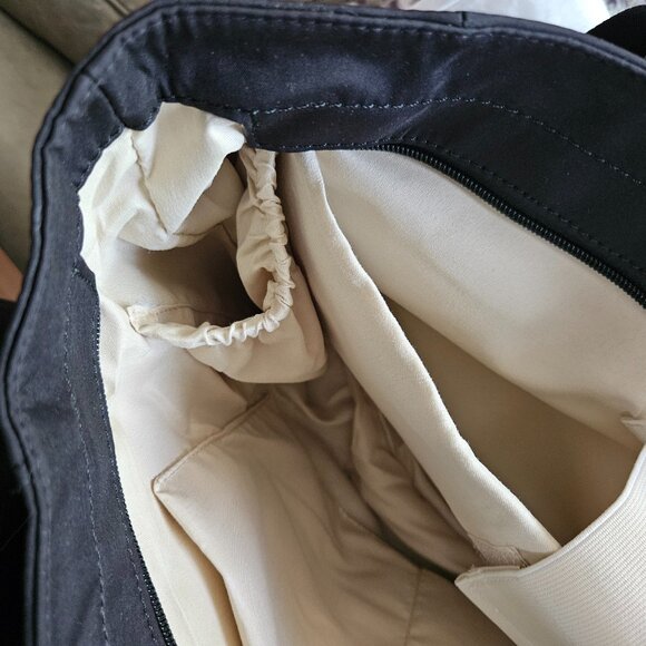 Luxebold | Multi-Pockets Black Canvas Work School Tote Bag - NWT - Picture 9 of 16